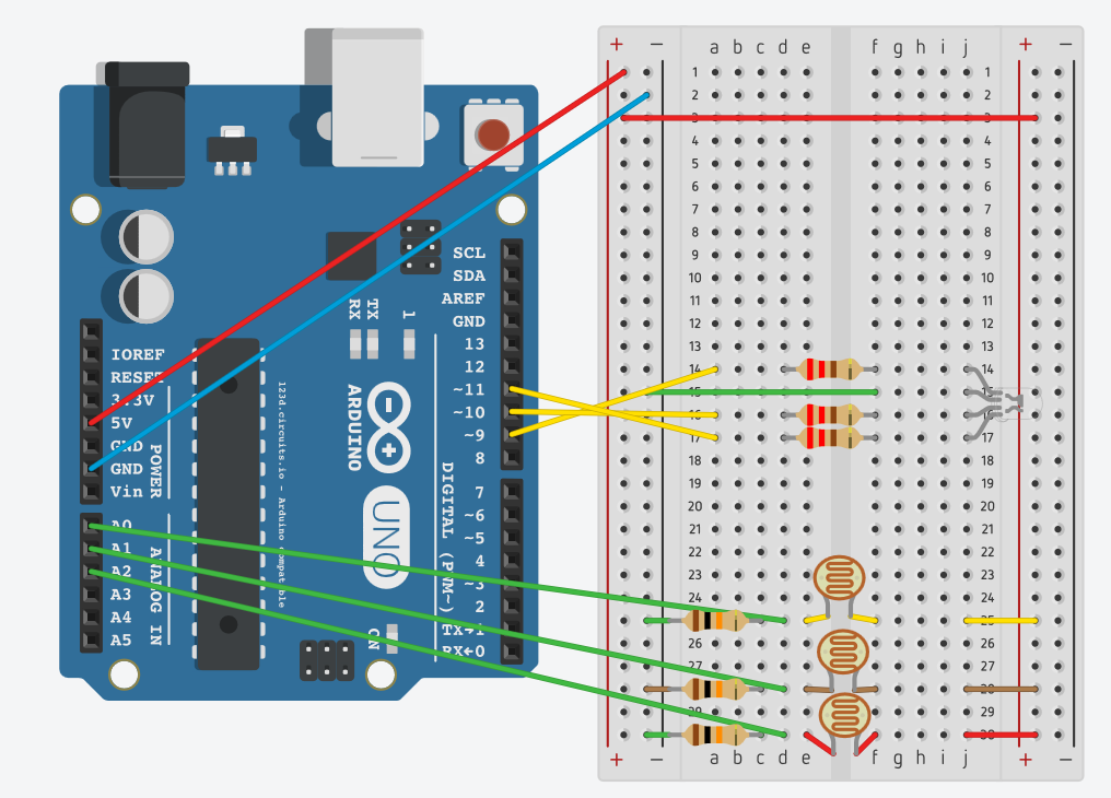 Fritzing starterkit with arduino uno - howtg