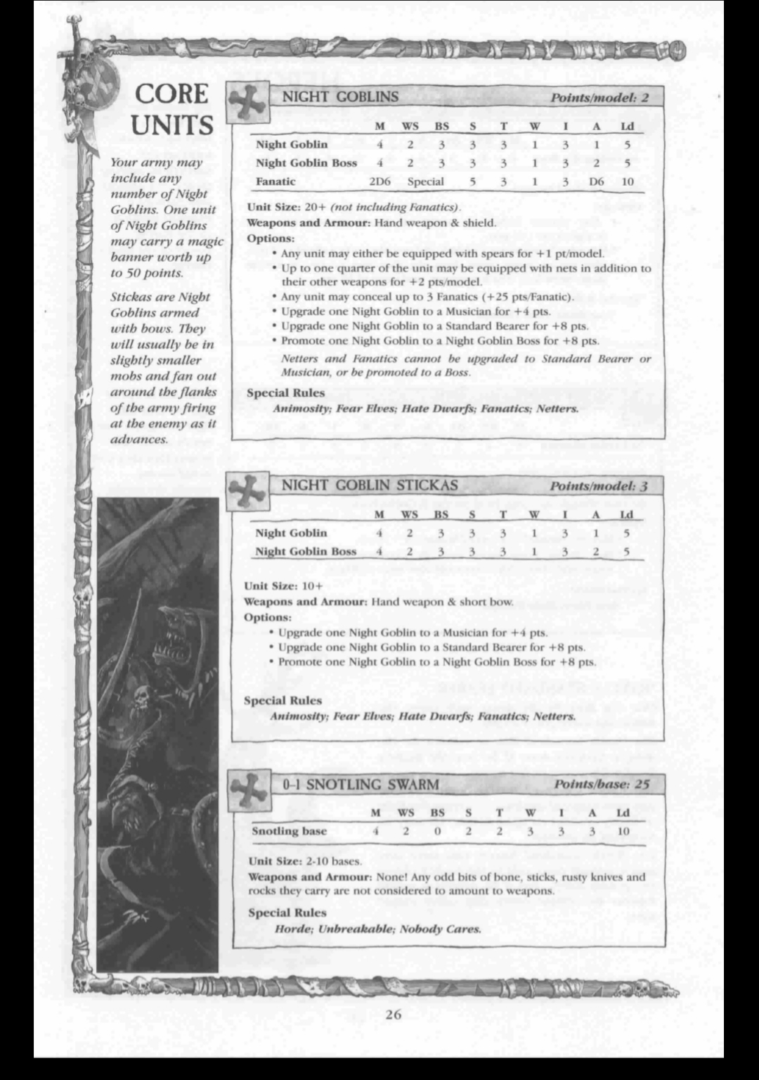 Warhammer Fantasy Battles 6th Edition Characters/Special Rules Night