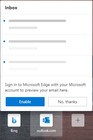 agregue Outlook Smart Tile a Edge 3