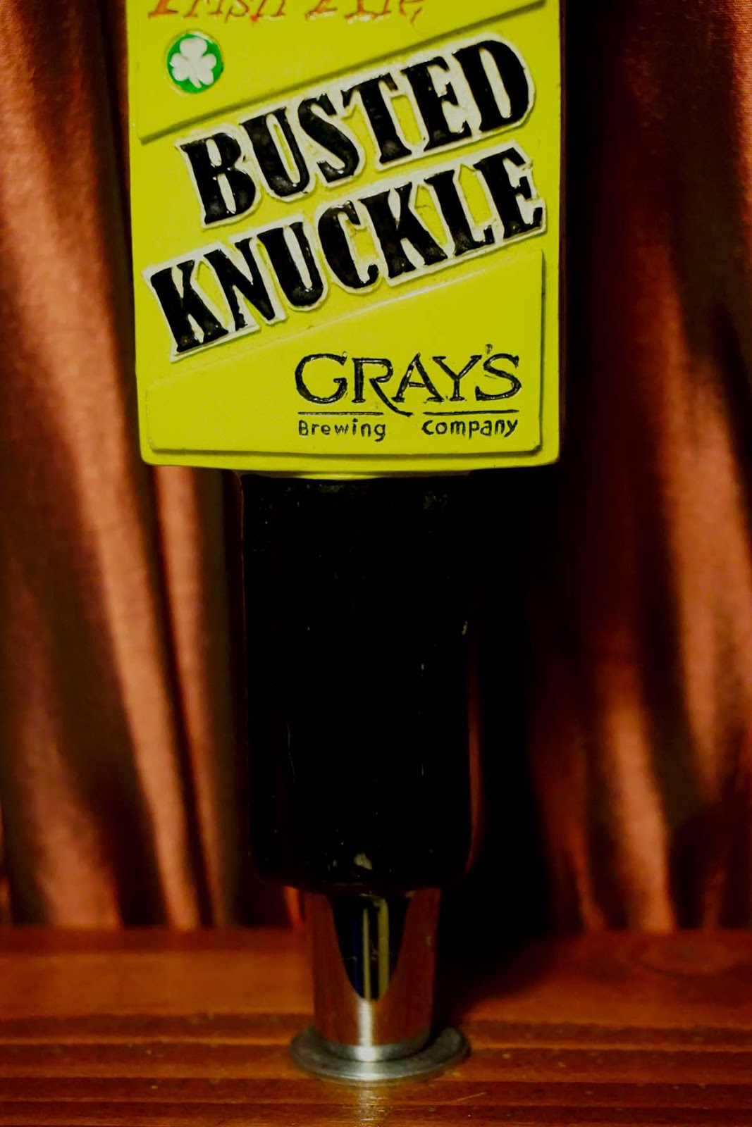 Tap Handle 594 Gray's Busted Knuckle Irish Ale