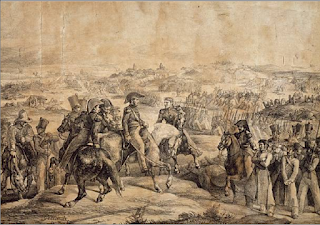 Battle of Maipu, April 5, 1818, by Theodore Gericault (1791-1824), drawing. Spanish-American War of Independence, Chile, 19th century.