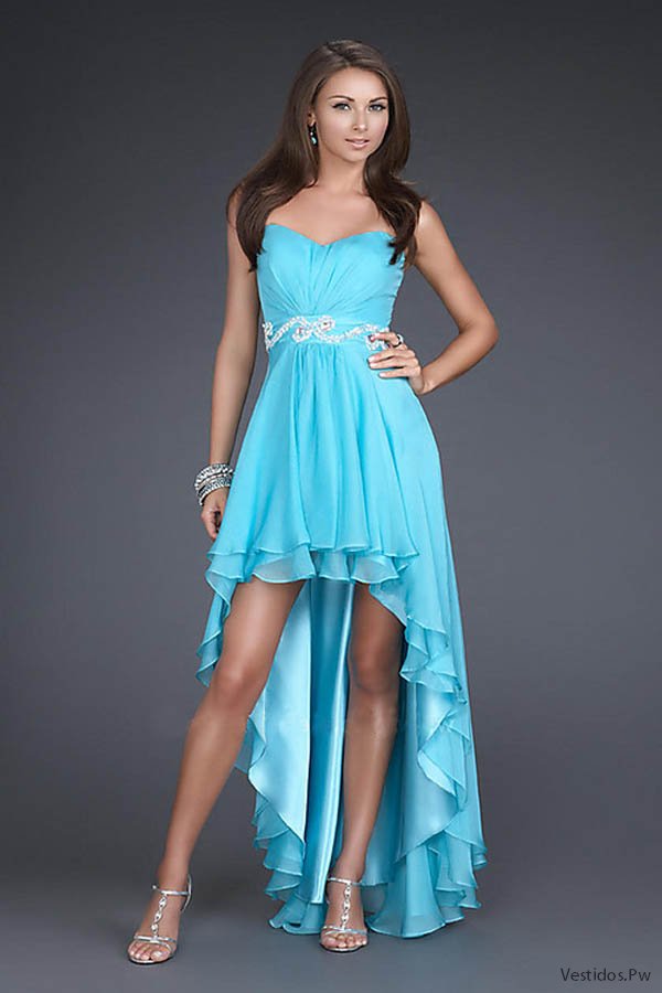 22 Vestidos Cortos Azul Turquesa ¡Tendencias 2020! Vestidos Moda