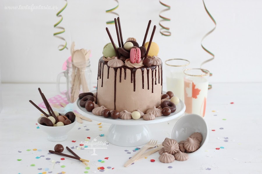 como hacer un Drip Cake de Nutella
