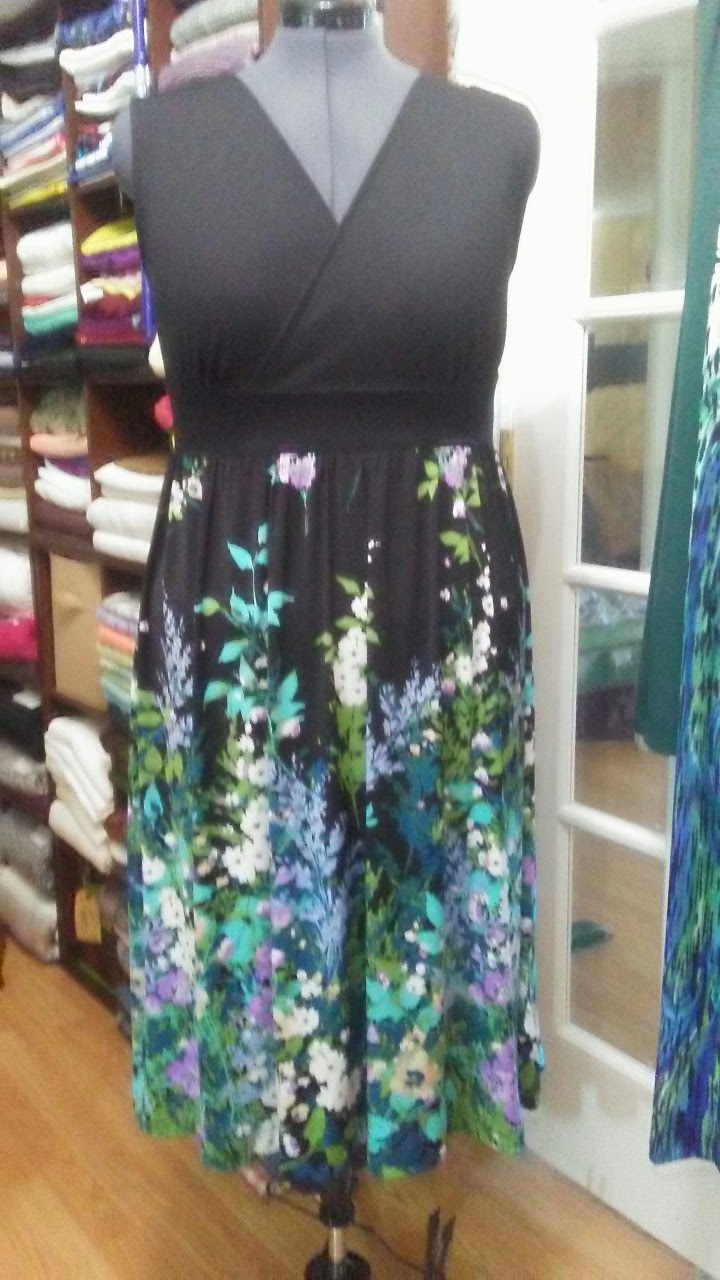 Sew Plus: McCall 6073 Floral Panel Dress