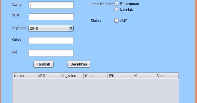 Cara Membuat Tabel Di Java Netbeans - IMAGESEE