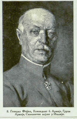 General Fayolle, Commandant of  the 6th Army, group of the Army and Allied troops in Italy.
