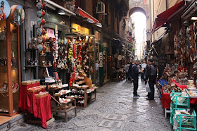 The colourful street known as Spaccanapoli is close to where Angela Luce was born