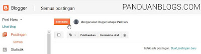 Cara Membuat Postingan Artikel di blogger