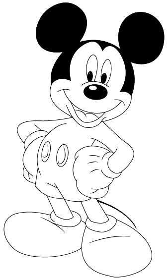 Cara Mudah Sketsa Atau Menggambar Mickey Mouse