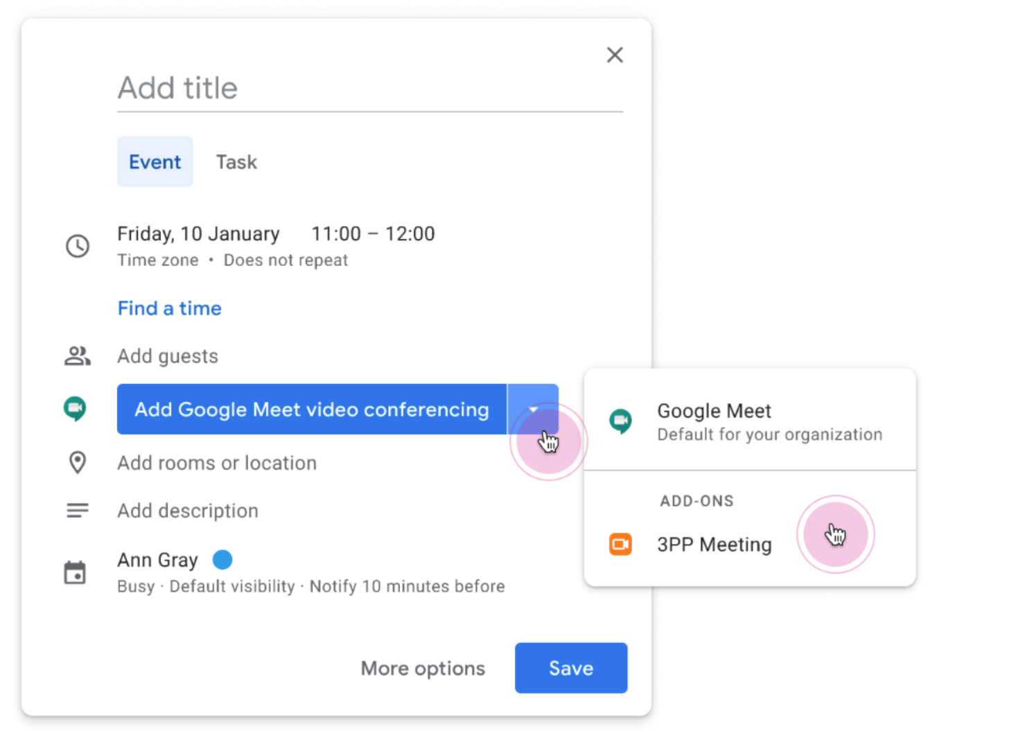 Google Workspace Updates Make Google Meet or an addon your default