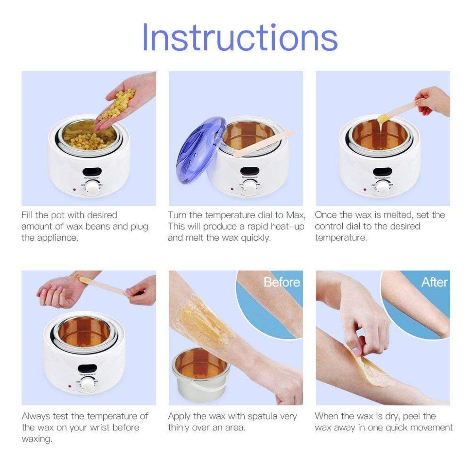 Pro Wax 100 Warmer, Warmer Hot Wax Heater for Hard, Strip and Paraffin