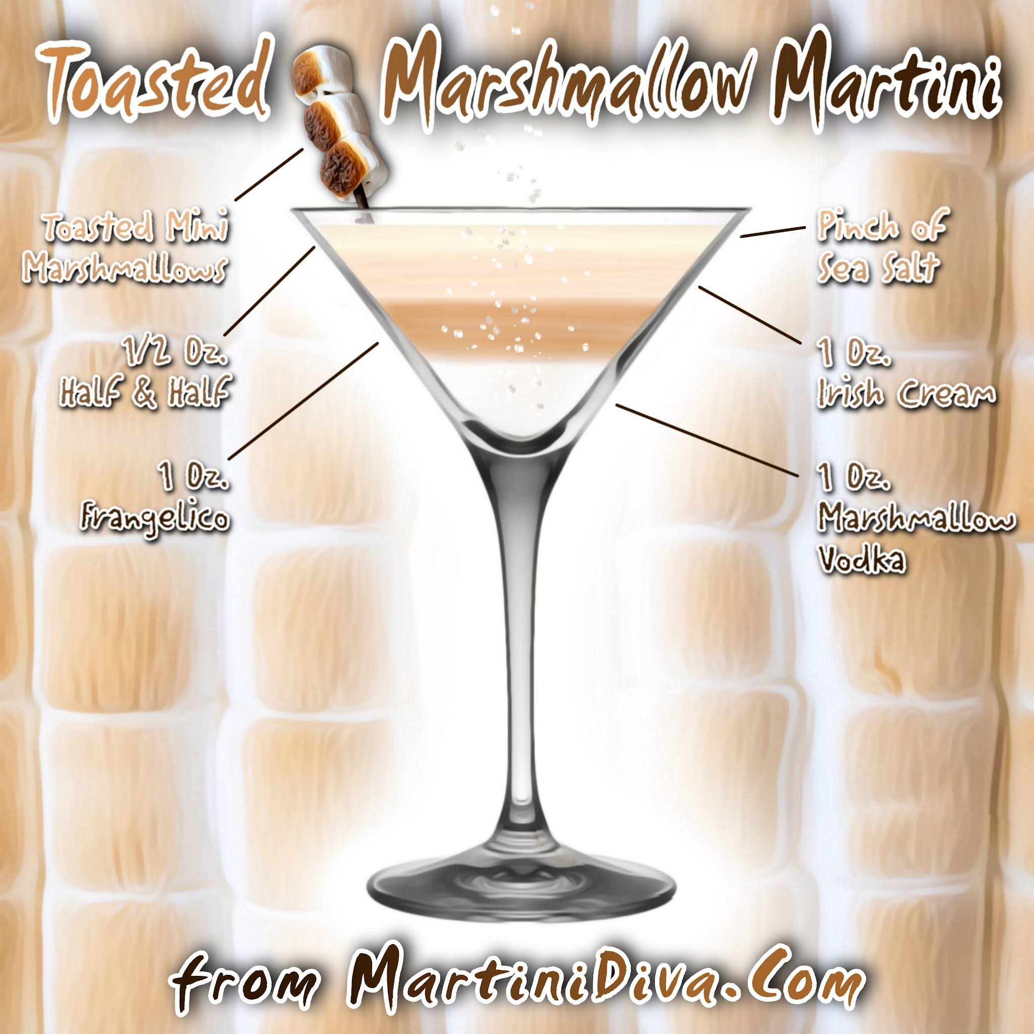 The MARTINI DIVA TOASTED MARSHMALLOW MARTINI Cocktail Recipe