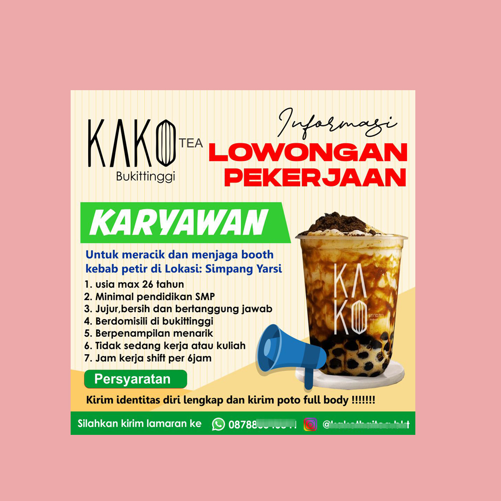 Contoh Desain Feed Instagram Lowongan Kerja - Ketikanku