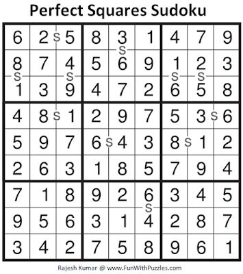 Answer of Perfect Squares Sudoku Puzzle (Fun With Sudoku #310)