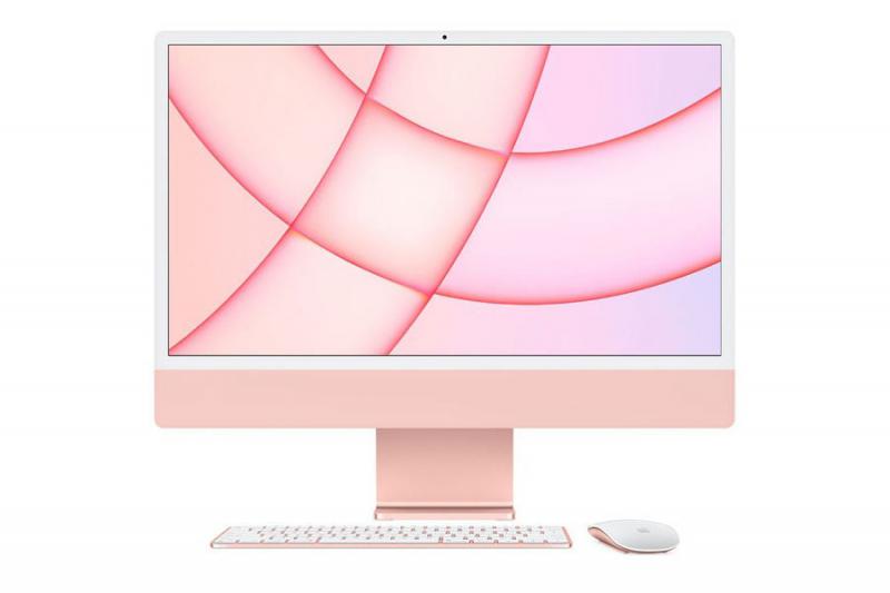 Máy tính để bàn Apple iMac M1 2021 8GPU 256GB MGPM3SA/A (Apple M1/8GB RAM/256GB SSD/24″ 4.5K/8-core GPU/MacOS/Hồng) – Hàng chính hãng