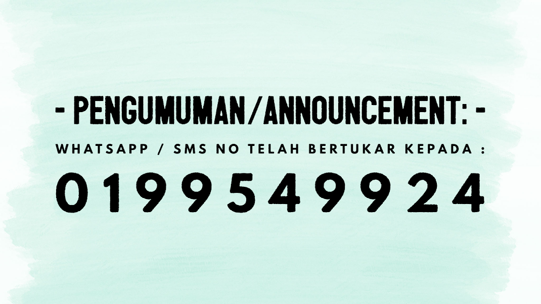 ANNOUNCEMENT (18 MEI 2020)