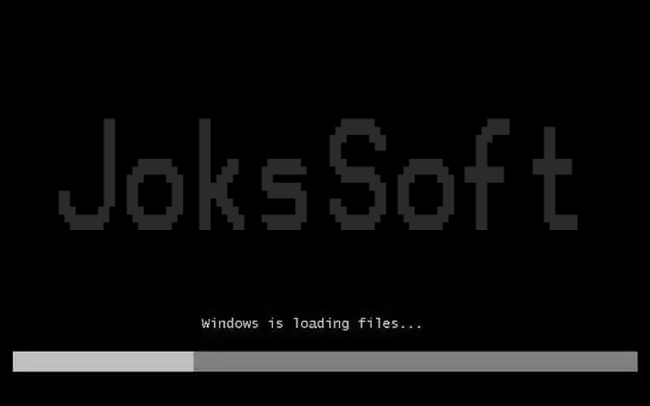 Loading com file. Windows is loading files.