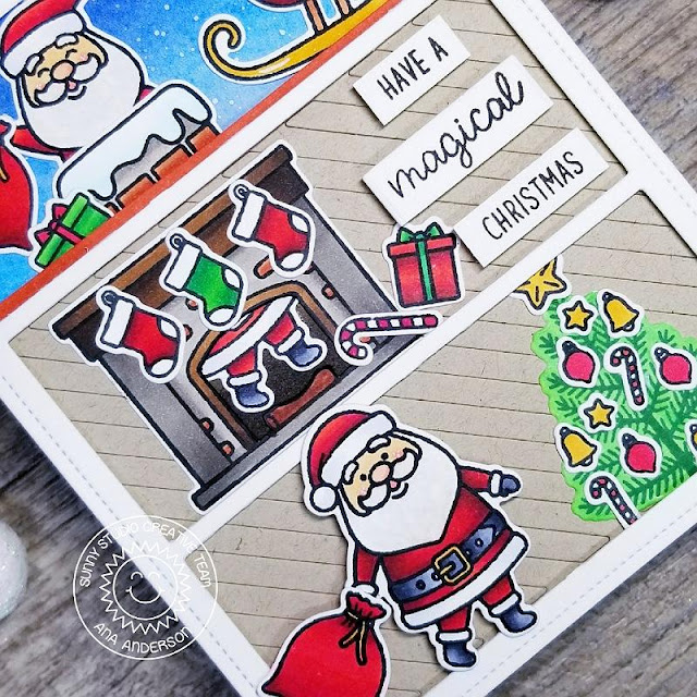 Sunny Studio Stamps: Santa Claus Lane Frilly Frames Dies Comic Strip Everyday Dies Holiday Card by Ana Anderson Sunny Studio Stamps: Santa Claus Lane Frilly Frames Dies Comic Strip Everyday Dies Holiday Card by Ana Anderson