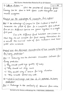 Improvement in food resource handwritten notes for class 9th science