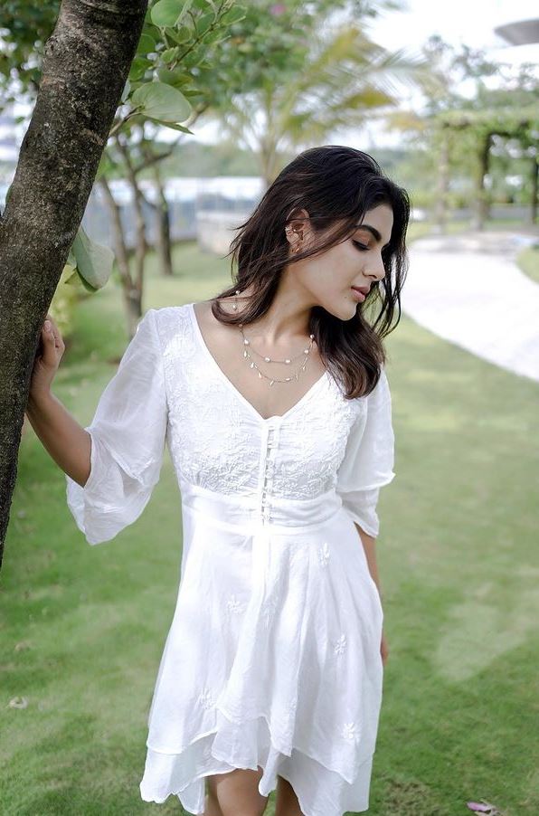 Samyuktha Menon white dress