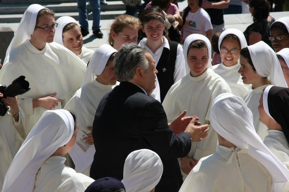 Pro Life in TN Dr. Richard Land and the sisters....Nashville