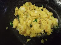 Sauteed mashed potatoes for aloo paratha stuffing mixture
