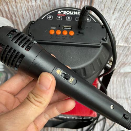 Loa karaoke kèm mic hát mini nhỏ gọn âm thanh hay đèn led theo nhạc Bảo hành 6 Tháng