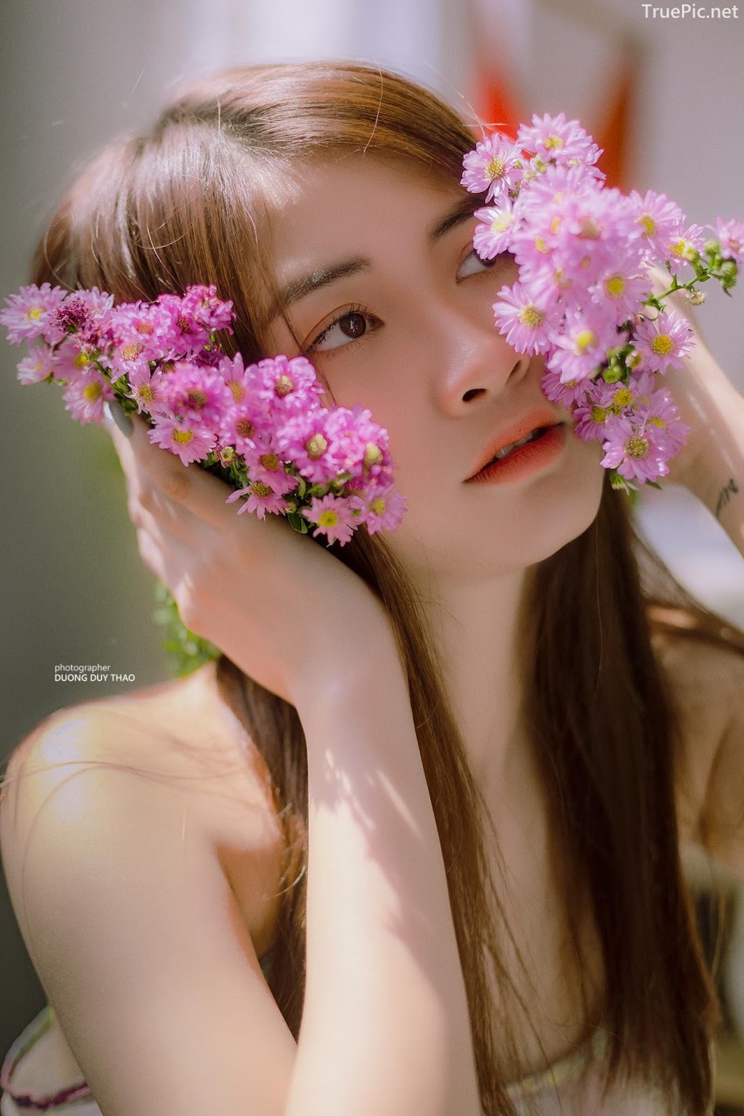 Vietnamese beautiful model Vu Thanh Huong - Fairies purple chrysanthemum - Picture 15
