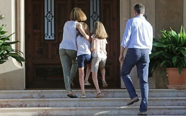 King Felipe and and Queen Letizia, Leonor, Princess of Asturias and Infanta Sofia of Spain