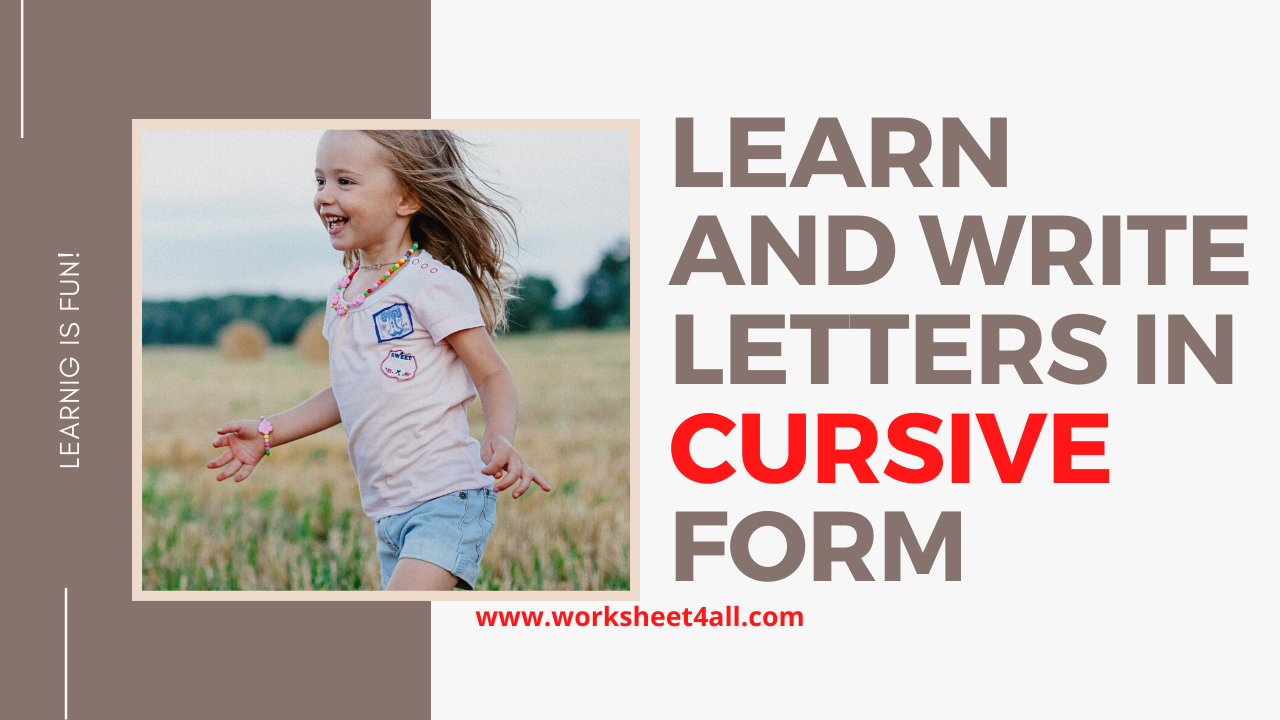 Tracing Cursive Letters | Learn Cursive Writing - Worksheet4all.com