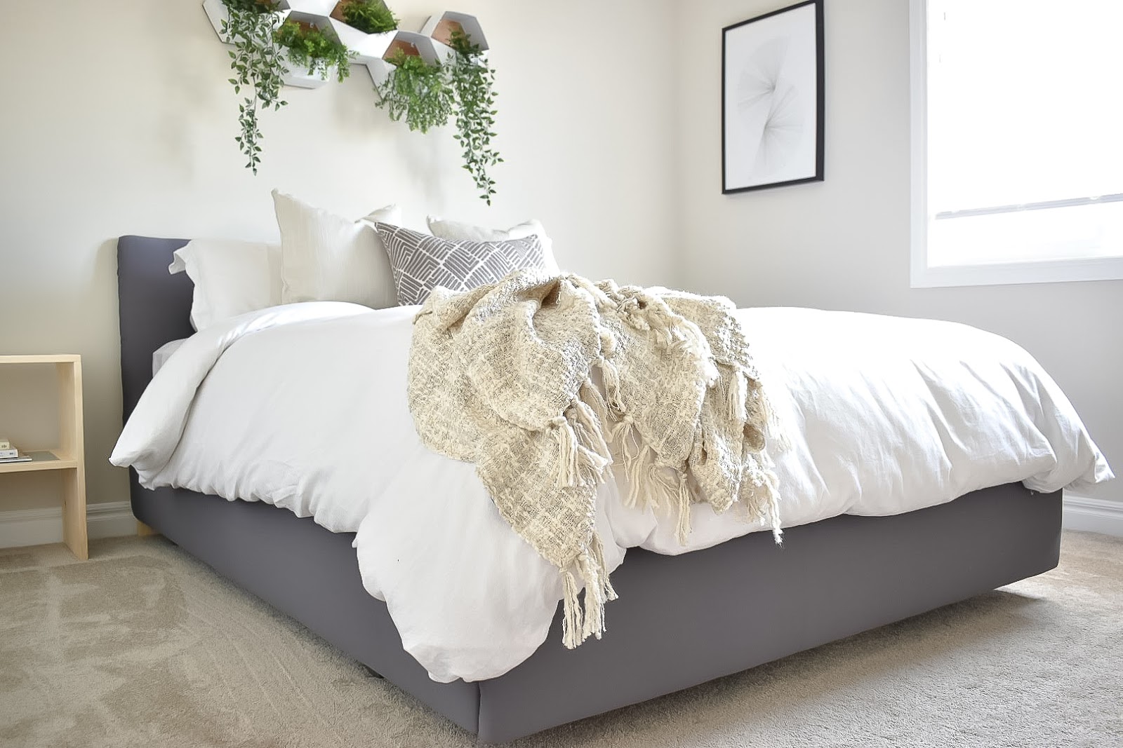 How To Turn A Metal Bed Frame Into An Upholstered Bed Leah Maria Designs