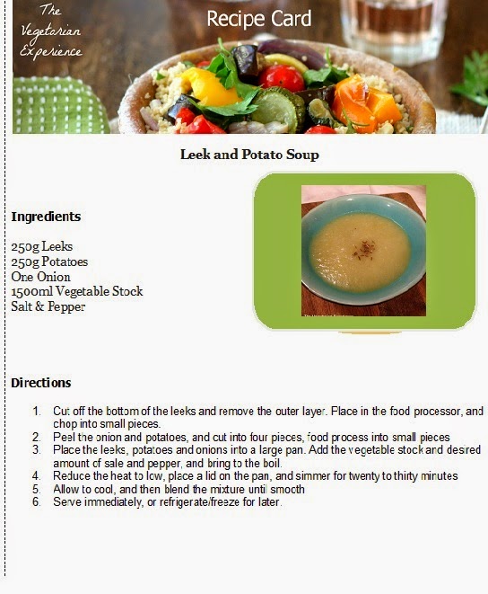 The Vegetarian Experience: Leek and Potato Soup