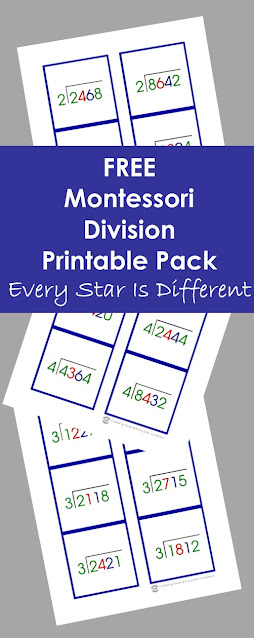 FREE Montessori Division Printable Pack