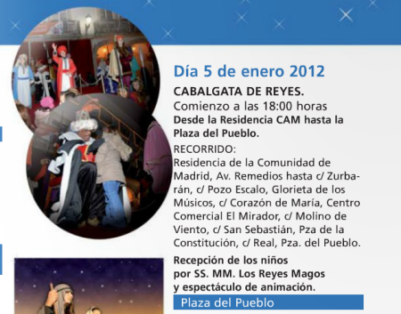 Cabalgata de Reyes 2012 en Colmenar Viejo