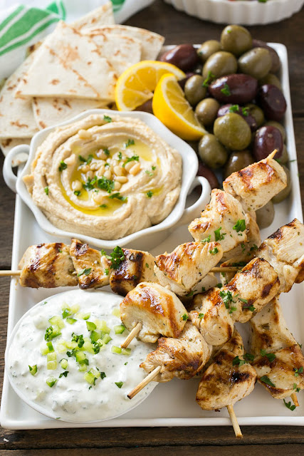  Greek Chicken Souvlaki | That Skinny Chick Can Bake 