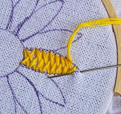 Hướng dẫn thêu hoa hướng dương - Hình 3