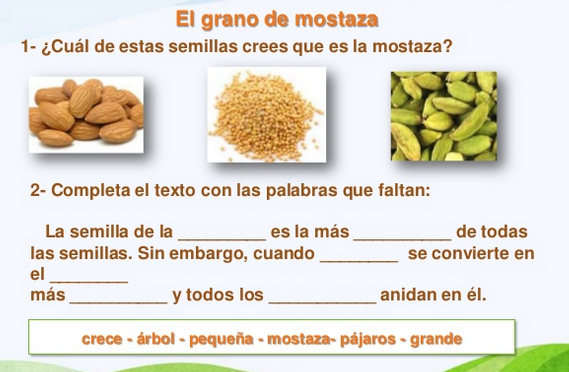 Educación religiosa: El granito de mostaza