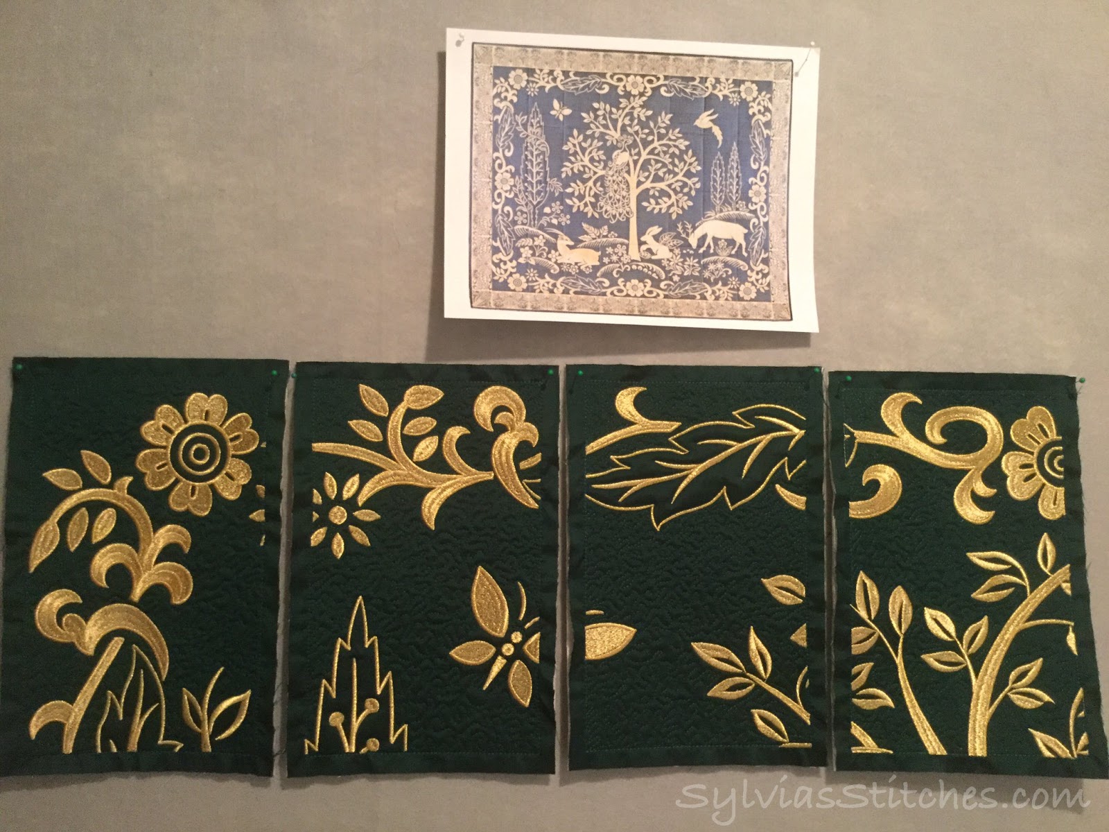 Golden Tapestry Work in Progress Sylvia's Stitches