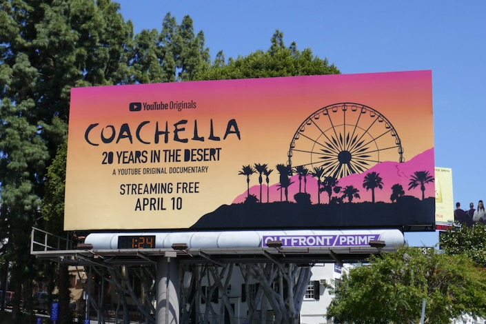 Coachella: 20 Years in the Desert billboard Coachella 20 Years in Desert billboard