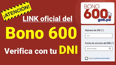 Salió LINK #Bono600 AQUÍ podrás saber quiénes accederán el #TercerBono2021