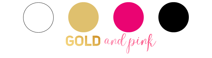 Paleta de cores - gold and pink - Blog Rocky