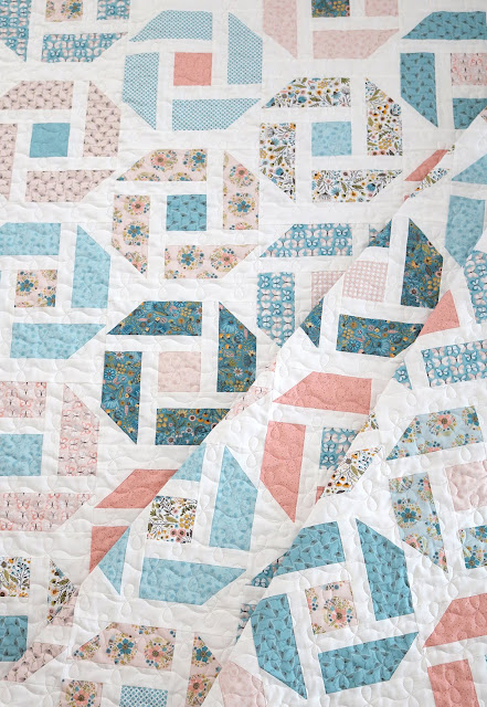 Cheer Up quilt by Andy of A Bright Corner - using Wanderings fabrics from Poppie Cotton