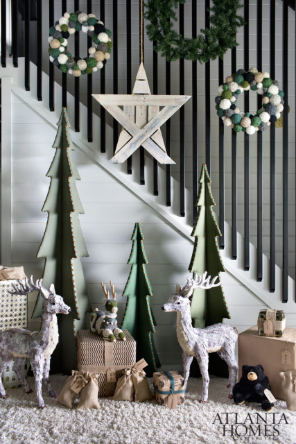 A designer's rustic modern cabin during the holidays!