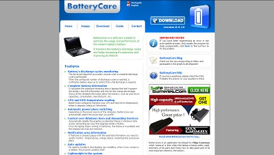 BatteryCare, Battery Software