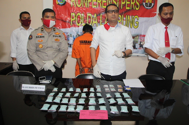 Ditresnarkoba Polda Lampung berhasil ungkap kasus Narkotika Golongan I Jenis Extacy.