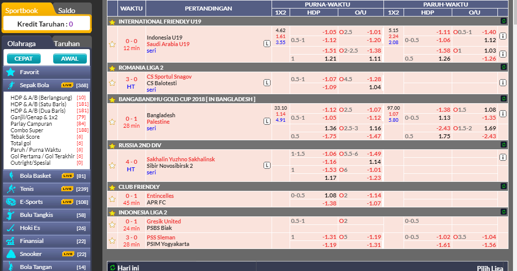 ISTILAH ISTILAH DALAM JUDI BOLA