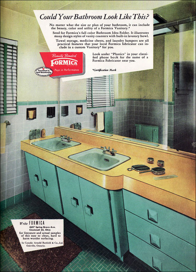 Vintage Bathrooms from 1950s