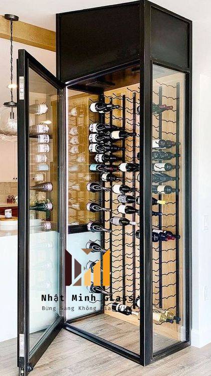 Mẫu Tủ Rượu Nhôm Kính Siêu Đẹp 2024 | Phòng Khách - Bếp | Âm Tường