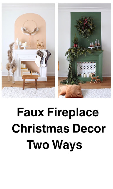 Christmas Mantel Decor Ideas: Faux Fireplace