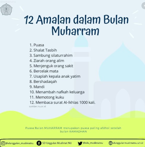 Muharram 10 amalan sunat 17 Amalan